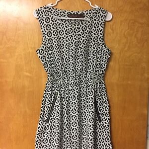 Geometric white dress